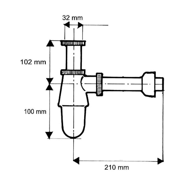 Сифон для умывальника без выпуска McAlpine 200CB 1 1/4" х 32 мм. латунь Сифон для умывальника без выпуска McAlpine 200CB 1 1/4" х 32 мм. латунь