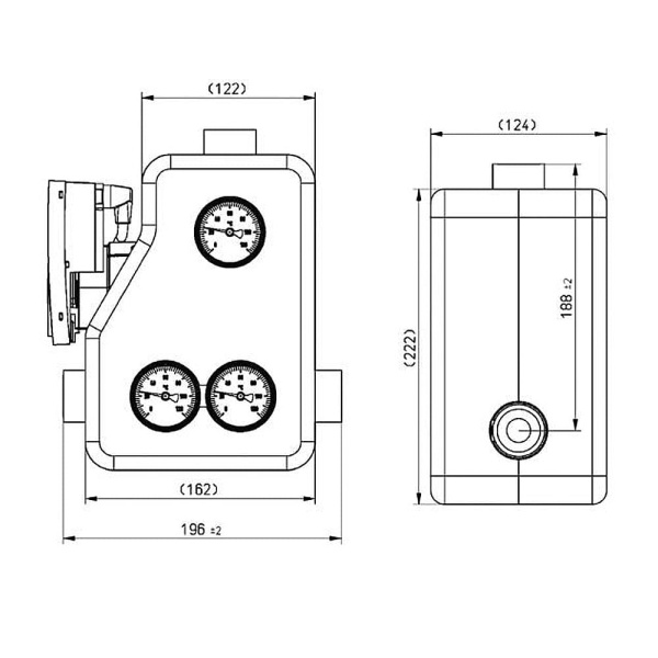 Смесительный узел Afriso RTA со встроенным насосом и термическим клапаном (1" ВР, t 57°С) Смесительный узел Afriso RTA со встроенным насосом и термическим клапаном (1" ВР, t 57°С)