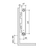 Радиатор стальной панельный Royal Thermo VENTIL COMPACT тип 11 300 х 800 (VC11-300-800 RAL 9016)