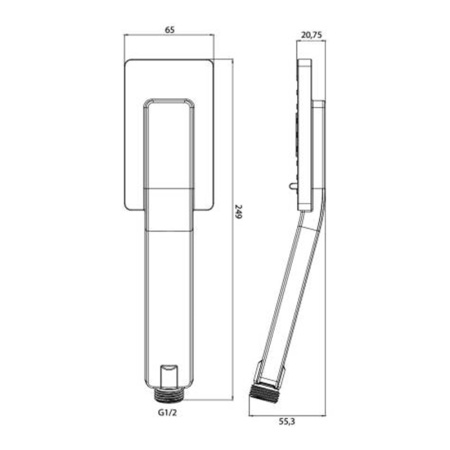 Душевой набор Omnires JIMJIM-РBL черный