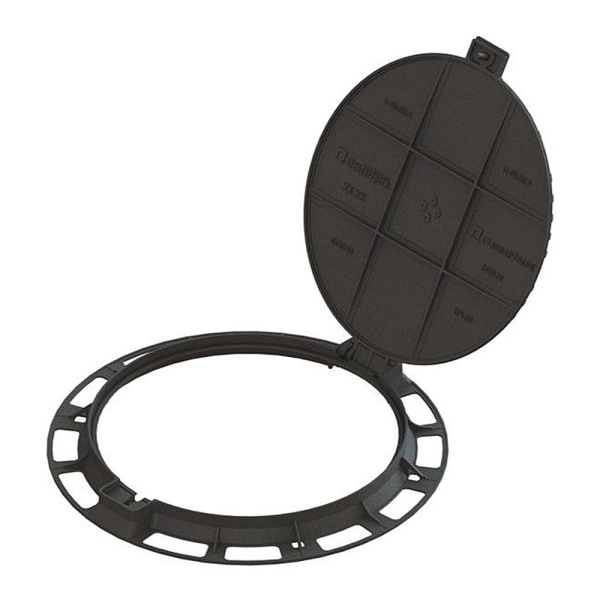 Люк чугунный легкий кл. А15 с запорным устройством "компас" Standartpark