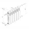 Радиатор отопления биметаллический REVOLUTION 350/80, 6 секций Royal Thermo