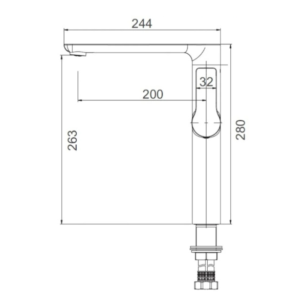 Смеситель для кухонной мойки Gerhans K14015B высокий черный