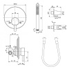 Душевая система скрытого монтажа Ideal Standard Ceraline 4 в 1, хром (на 1 поток / лейка-стик)