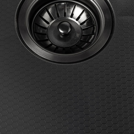 Мойка кухонная ARFEKA ECO AR Чёрная Декор (500 х 500 х 200 мм)