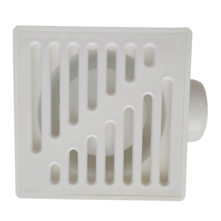 Трап для душа угловой c пластиковой решёткой 100х100 мм Good Work DN 50, белый