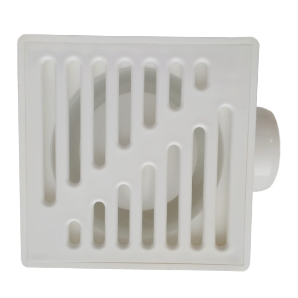 Трап для душа угловой c пластиковой решёткой 100х100 мм Good Work DN 50, белый