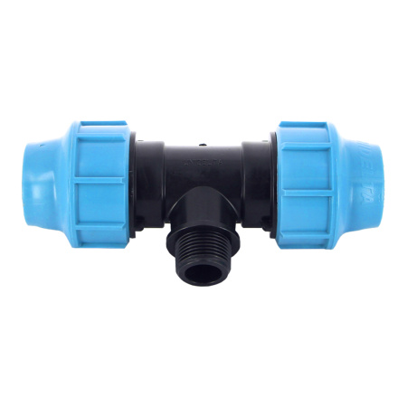 Тройник компрессионный 50 х 1 1/4" НР х 50 Unidelta