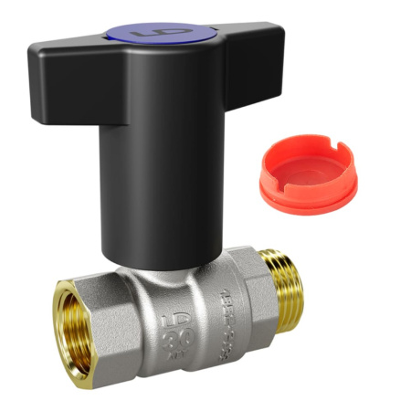 Кран шаровой латунный LD Pride 3/4"НР х 3/4"ВР с удлиненной Т-рукояткой