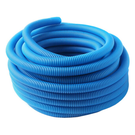 Труба гофрированная (пешель) 24 мм х бухта 20 м, синяя, РБ
