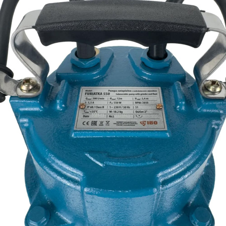 Фекальный насос IBO FURIATKA 550 с измельчителем и поплавком