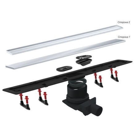 Душевой трап линейный 750 мм 2в1 Pestan Confluo Frameless Line (хром матовый / под плитку)