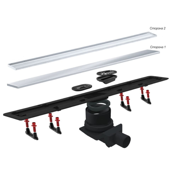 Душевой трап линейный 750 мм 2в1 Pestan Confluo Frameless Line (хром матовый / под плитку)