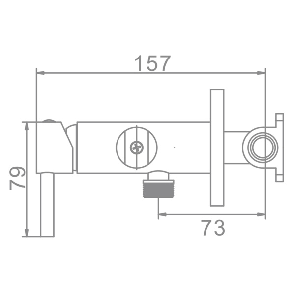 Смеситель для гигиенического душа Ledeme L5398-2 встраиваемый хром