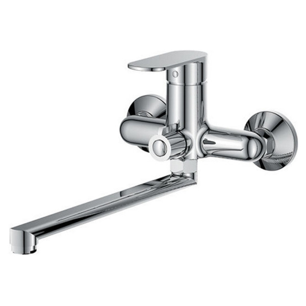 Смеситель для ванны Ledeme L2210 с длинным изливом хром