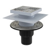 Трап душевой Alcaplast APV4444 150 х 150/50/75 мм со стальной решеткой, прямой