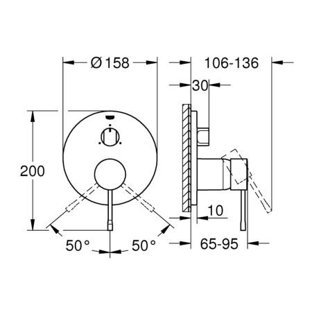 Встраиваемый смеситель для душа Grohe Essense 24092001