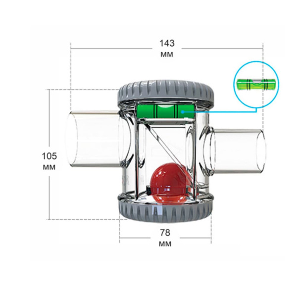 Сифон прозрачный горизонтальный запахозапорный SIPHON STOP D32, Tecnosystemi