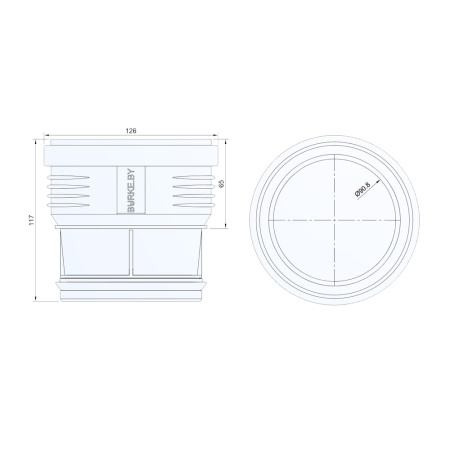 Восстановитель раструба DN 110 с увеличенным внутренним проходом Burke (чёрный)