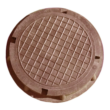 Люк канализационный садовый малый 0,7 т., коричневый