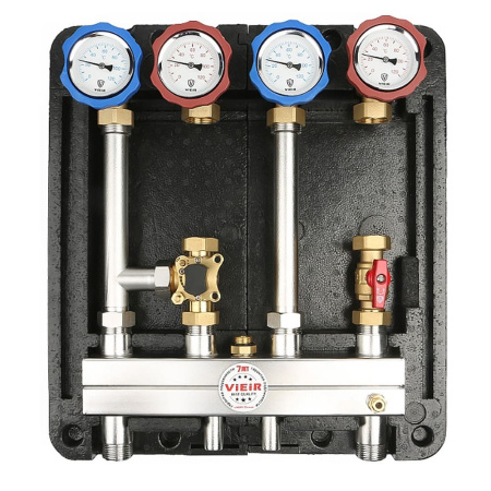 Распределительный коллектор в блочной теплоизоляции SMARTBOX для 2 насосных групп, 1"HP VIEIR