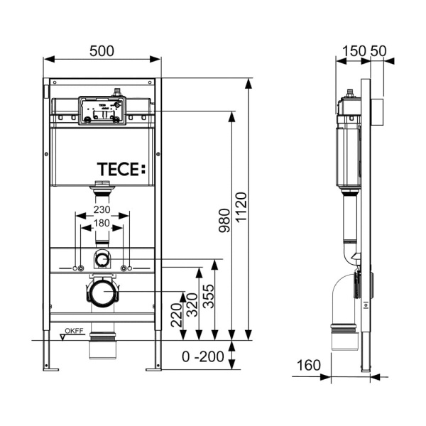 Инсталляция для унитаза TECE Base kit, комплект 4 в 1 с глянцевой хромированной кнопкой арт. 9.400.005 Инсталляция для унитаза TECE Base kit, комплект 4 в 1 с глянцевой хромированной кнопкой арт. 9.400.005