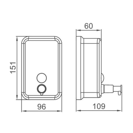 Дозатор жидкого мыла настенный металлический Ledeme L401, хром