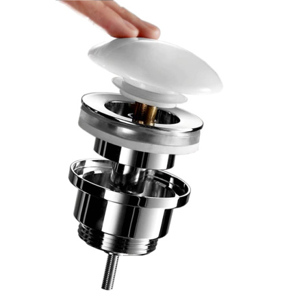 Донный клапан белый универсальный Ledeme L67W (Click/Clack) Донный клапан белый универсальный Ledeme L67W (Click/Clack)