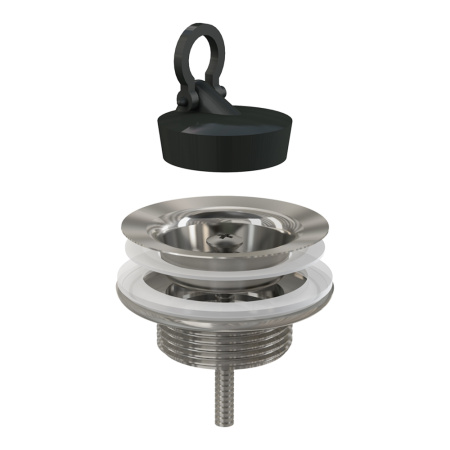 Донный клапан для умывальника 1 1/4" Alcaplast A439 цельнометаллический с нержавеющей решеткой DN63