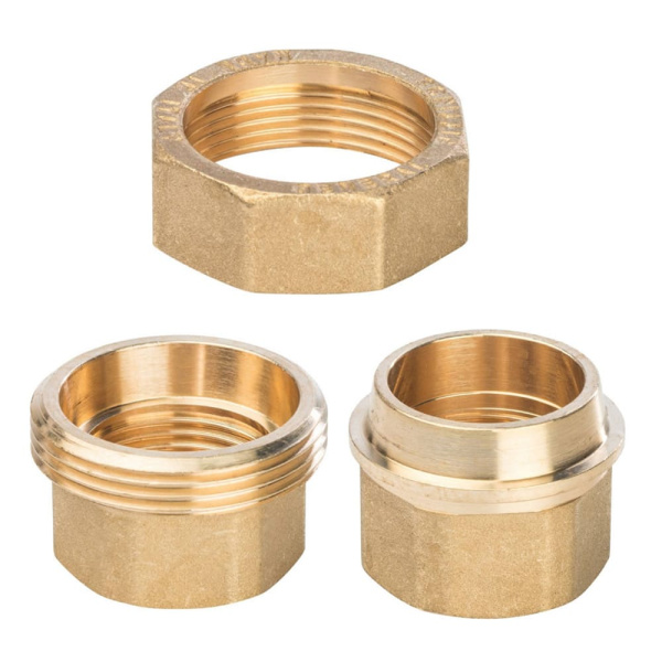 Американка 1 1/2" ВР разъемное соединение (конусное), латунь, STOUT