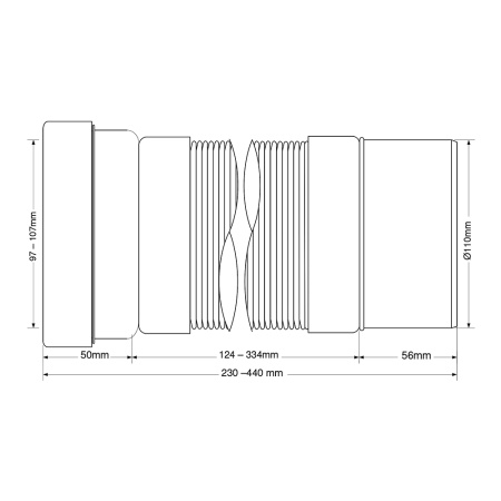 Гофра для подключения унитаза McALPINE арт. MRWC-F23 P