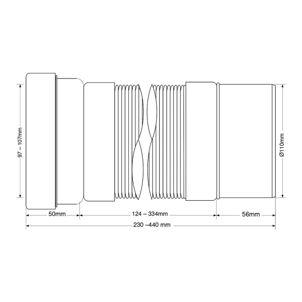Гофра для подключения унитаза McALPINE арт. MRWC-F23 P Гофра для подключения унитаза McALPINE арт. MRWC-F23 P