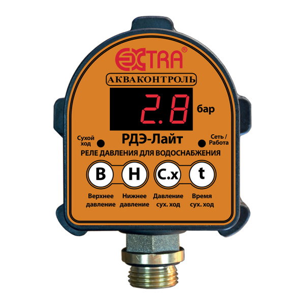 Электронное реле давления воды для насосов РДЭ-Лайт (2,2 кВт)Акваконтроль