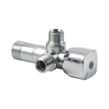 Кран шаровой угловой 3-х ходовой 1/2" х 1/2" х 1/2" TWIN arco