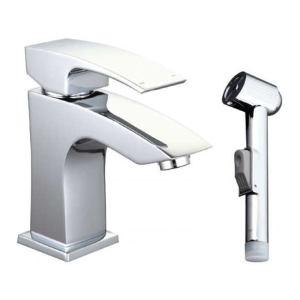 Смеситель для умывальника с гигиеническим душем Gappo Jacob G1207 хром