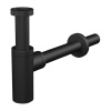 Сифон для умывальника DN32 AlcaPlast A400BLACK цельнометаллический, черный