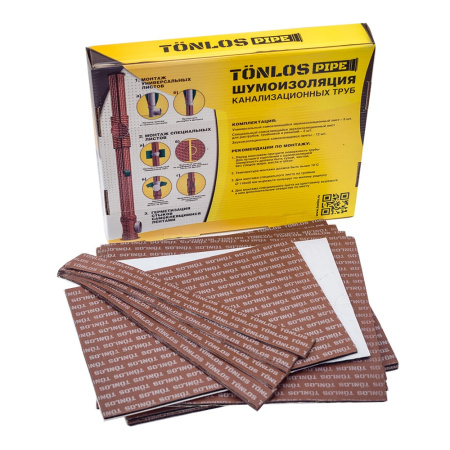 Комплект шумоизоляции для канализационных труб диаметром 110 (до 2,9 м)TONLOS PIPE