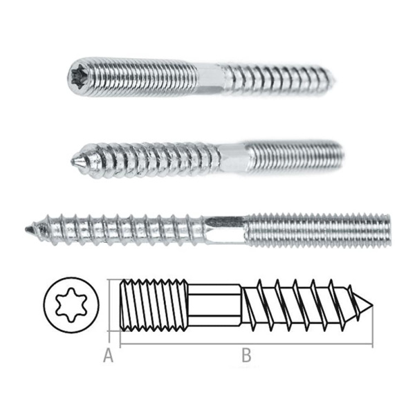 Винт-шуруп M8 х 140 мм STARFIX для крепления металлических труб