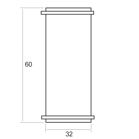 Муфта латунная 32 мм х L-60 мм McALPINE RS14