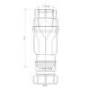 Сифон McAlpine MACVALVE-17 с сухим затвором 50 мм и накидной гайкой 1 1/4