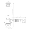 Сифон для умывальника 1 1/4" х 40х50 с гибкой трубой 40x40/50 Ани Пласт C1015