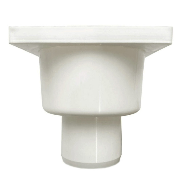 Трап для душа прямой c пластиковой решёткой 100х100 мм Good Work DN 50, белый