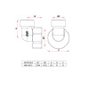 Переходник угловой для коллекторов 3/4"ВР х 1/2"ВР хромированный FAR
