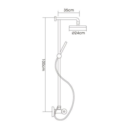 Термостатическая душевая система Frap F2403 хром