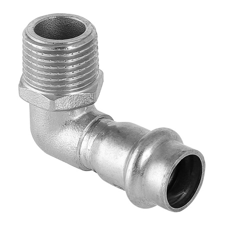 Пресс угол 90° 15 х 1/2" наружная резьба Valtec нержавеющая сталь