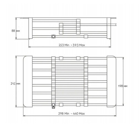Мойка кухонная WISENT WS-35044BD Графит-декор (500 х 440 х 220 мм)