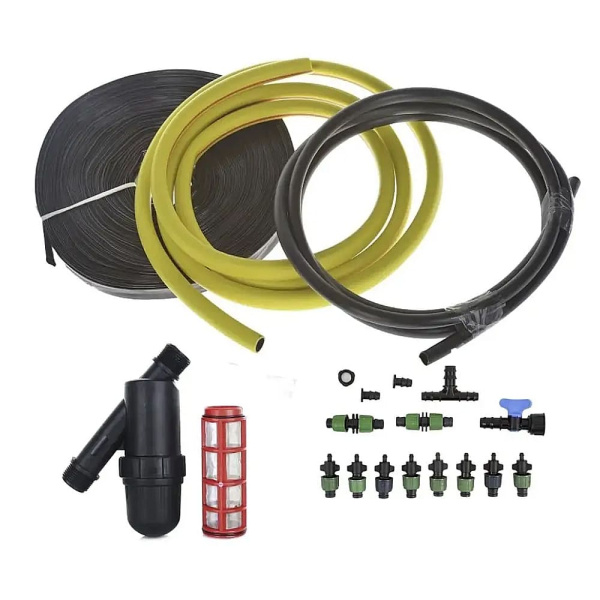 Комплект капельного полива "Урожай 1 ЛЮКС" (с фильтром, 100 м/кв) TUBOFLEX